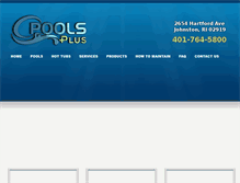 Tablet Screenshot of poolsplusri.com